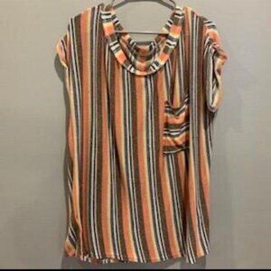 A Beautiful Soul contrasting stipe shirt, EUC, 1X
